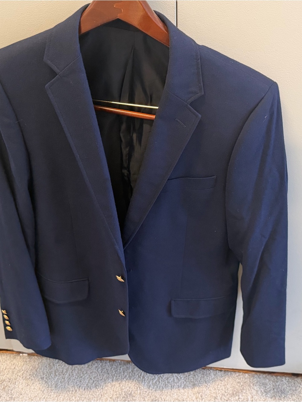 J. Crew Navy sport Blazer with Gold Buttons sz 40R